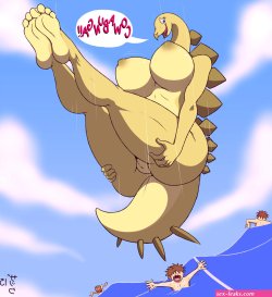 dino footjob