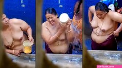 A big tits mature village aunty caught nude bathing on cam Desi XXX sex