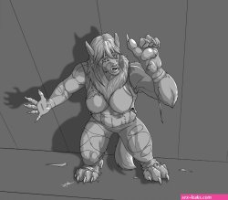 Female werewolf TF by zibyr from Patreon