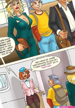 Mom Son on Plane porn comic
