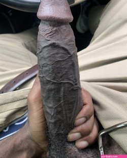 Big black dick in the car