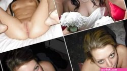 Brides wedding dress before during after compilation cuckold facial cumshot