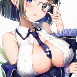 Drawings of Neckties Between Breasts