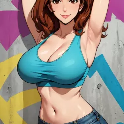 AI generated lupin iii mine fujiko hentai pictures by kix pixiv4050303 about smile solo