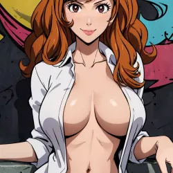 AI generated lupin iii mine fujiko hentai pictures by kix pixiv4050303 about smile solo