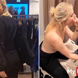 Public POV blowjob from gorgeous blonde