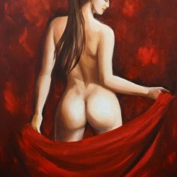 Erotic Womans Figure Sensual Woman Art Nude Erotic Art Original Oil Painting Sexy Naked Woman Nude Art Painting by Milena Hristova