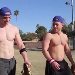 Baseball Buddies Fuck After Practice. HOT PLAYERS!
