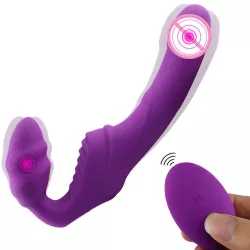 Realistic Dildo Vibrator Massager Strapless Strap On Lesbian Double Head G Spot Stimulate Clitoris Sex Toy For Couple Dual Motor X0503 From 3209