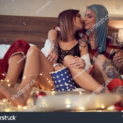 Lesbians Love Sexy Girls Kissing Lesbian Stock Photo 1588637107