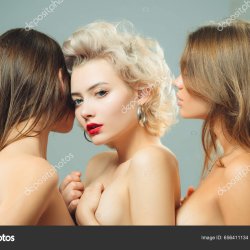 Sweet Girls Sexy Female Models Love Beauty Portrait Young Lesbian Stock Photo 656411134