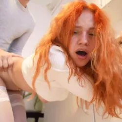 Skinny Redhead Girl was Fucked on the Kitchen: Russian Porn by Onlyfans