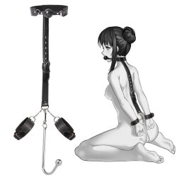: SM Sex Toys Anal Hook BDSM Restraint Kit Sex Bondage with Comfortable and Durable Ball gags Choker and Adjustable Leather Handcuffs : Health Household