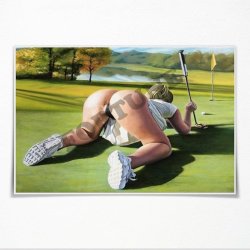 : Lesbian Big Ass Poster Sexy Hot Girl Booty GolfPoster Print Wall Art Paintings Canvas Wall Decor Home Decor Living Room Aesthetic Elegant Decor Unframed18x12inch: Posters Prints