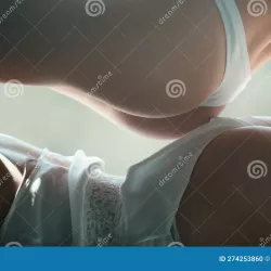 Lesbian Ass Female Couple in Pose Lgbt. Female in Bikini. Erotic Lingerie Stock Photo