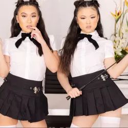 Lulu Chu in Petite Asian School Girls Lulu Chu And Kimmy Kimm Have Jules All Tied Up