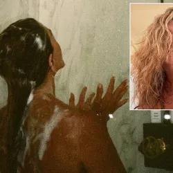 Friends star Jennifer Aniston shares naked shower picture as she teases somethings coming