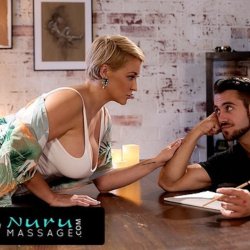 NURUMASSAGE Busty Ryan Keely Gives A Torrid Massage To Her Stepson For His University Essay