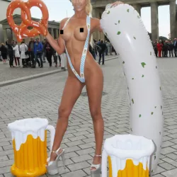 Mysterious Model Gets Naked for Oktoberfest