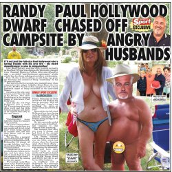 Sunday Sport on X: Sex dwarf news! Paul Hollywood sex dwarf chased off nudist campsite by angry husbands