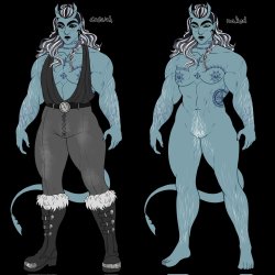 Maas on bsky on X: Barmir Trouble my beloved TieflingDwarven Beast Barbarian Lady in all her cool fits and naked 3 dndart DnDcharacter dndoc dnd