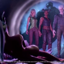 Trans MILF Tiefling gets caught tangling with an Illithid