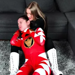 Power Ranger Girl Defeated and Hardly Humiliated by Blondie: Hungarian Blonde Porn