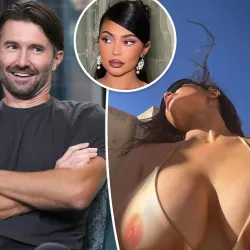 Fans creeped out by Brandon Jenners comment on Kylies nipple bikini pic