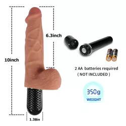 DearRabbits 10 Realistic Powerful 10 Patterns Vibrating Dildo