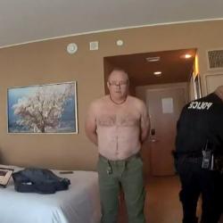 nude naked in front of room service
