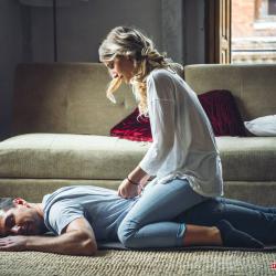 son giving mom massage and sex