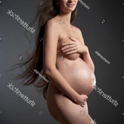 brown nude pretty pregnant tribal woman