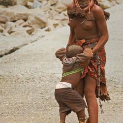 brown nude pretty pregnant tribal woman