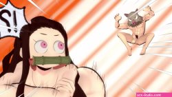 Nezuko getting fucked in the ass at demon slayer hotsprings! 4K