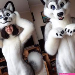 Husky fursuit revealed by KMU-Storytime on DeviantArt
