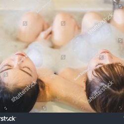 Sexy Naked Lesbian Couple Taking Bath Stock Photo 1384415642