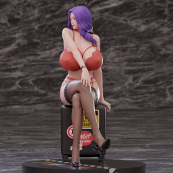 Clara Stewardess Statue: Elegant Alluring Anime Collectible